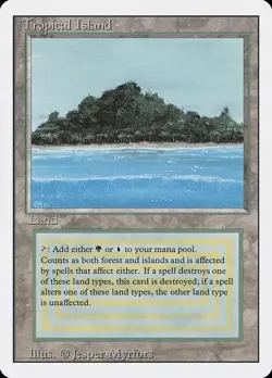 Tropical Island - MtG Revised/3rd Ed. - Rare LP/MP 1994 (c3) - Image 1