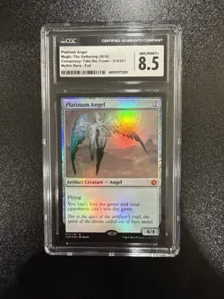 MTG FOIL Platinum Angel -Conspiracy: Take the Crown Magic Card 214 CGC 8.5 - Image 1