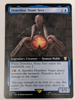 Denethor, Stone Seer (Extended Art) Commander: Lord of the Rings - MTG RARE - Image 1