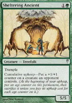MTG Sheltering Ancient, ColdSnap, Heavily Played, English - Image 1