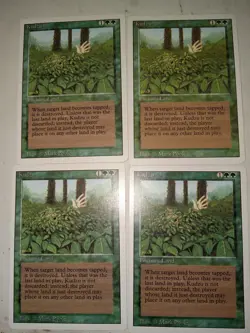 4x Kudzu - Revised Edition - MTG Magic the Gathering Playset Light Play - Image 1