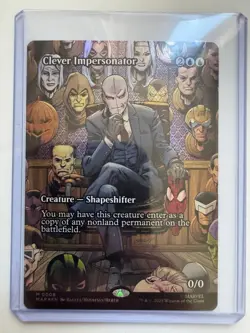 Clever Impersonator #0008 Borderless FOIL Spider Man Magic The Gathering NM ENG - Image 1