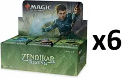 MTG Magic Zendikar Rising DRAFT Booster Box CASE (6 Draft Boxes) FACTORY SEALED^ - Image 1