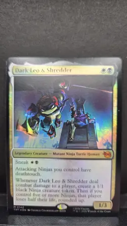 Dark Leo and Shredder - Teenage Mutant Ninja Turtles MTG NM FOIL - Image 1
