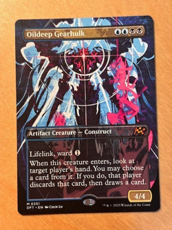 Magic the Gathering MTG Oildeep Gearhulk Borderless Aetherdrift NM - Image 1