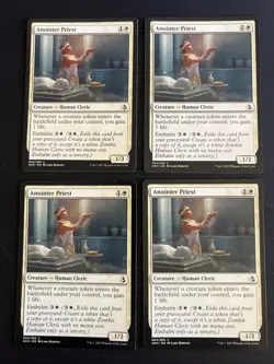4x Anointer Priest (003) Amonkhet LP MTG Magic the Gathering x4 Playset MKE - Image 1