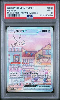 2023 POKEMON SVP EN-SV BLACK STAR PROMO 151 ULTRA-PREM COLL #053 MEW EX PSA 9 - Image 1