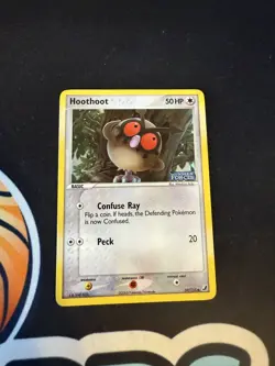 Pokemon TCG Hoothoot 59/115 EX Unseen Forces Stamped Reverse Holo Common - Image 1