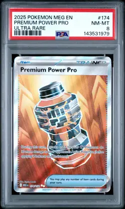 2025 POKEMON MEG EN-MEGA EVOLUTION ULTRA RARE #174 PREMIUM POWER PRO PSA 8 - Image 1