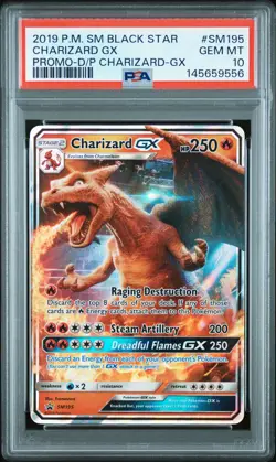 2019 POKEMON SM DETECTIVE PIKACHU PROMO #SM195 CHARIZARD GX PSA 10 - Image 1