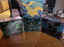 pokemon etb 4x Ascended Hero’s Twilight Masquerade Shrouded Fable And Black Bolt - Image 1