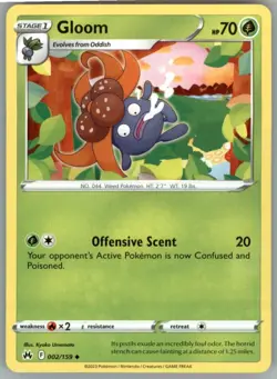 GLOOM Uncommon Pokemon Stage 1 #02/159 Crown Zenith - Image 1
