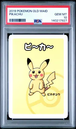 2019 POKEMON OLD MAID PIKACHU PSA 10 - Image 1