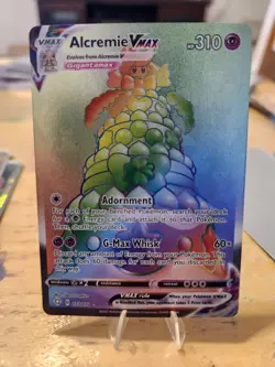 Pokemon TCG Alcremie VMAX Rainbow Shining Fates 073/072 Holo Secret Rare Mint - Image 1