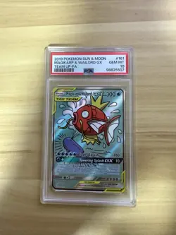 Pokemon TCG Magikarp & Wailord GX Team Up Full Art Ultra Rare PSA 10 - Image 1