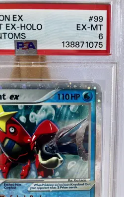 2006 Pokemon Crawdaunt EX Holon Phantoms 99/110 Holo Ultra Rare PSA 6 - Image 3