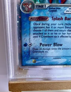 2006 Pokemon Crawdaunt EX Holon Phantoms 99/110 Holo Ultra Rare PSA 6 - Image 4