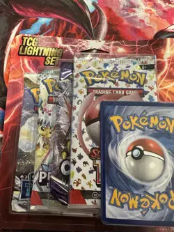 Pokemon TCG Lightning Set 4 Packs + 1 Bonus Card! Brand New/Sealed! - Image 1
