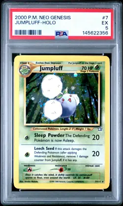 2000 POKEMON NEO GENESIS #7 JUMPLUFF-HOLO PSA 5 - Image 1