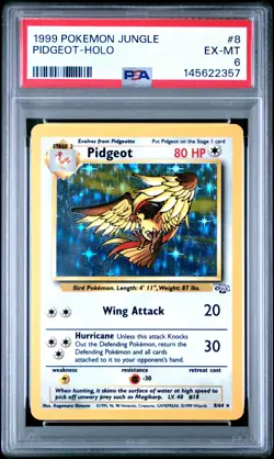 1999 POKEMON JUNGLE #8 PIDGEOT-HOLO PSA 6 - Image 1