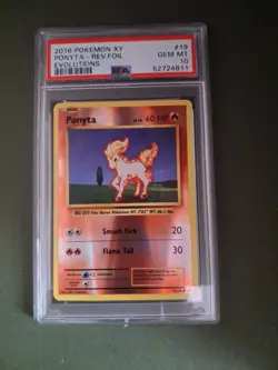 Pokemon 2016 Psa 10 Ponyta Reverse Holo/foil Evolutions 19/108 - Image 1