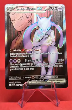Pokemon Mewtwo EX TCG Team Rockets 213/182 Full Art Destined Rivals - Image 1