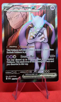 Pokemon Mewtwo EX TCG Team Rockets 213/182 Full Art Destined Rivals - Image 2