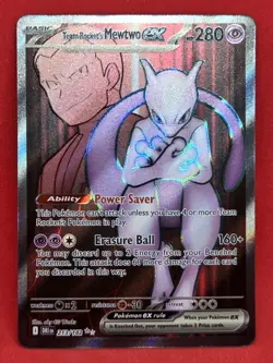 Pokemon Mewtwo EX TCG Team Rockets 213/182 Full Art Destined Rivals - Image 3