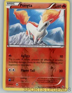 2014 pokemon Flashfire reverse holo Ponyta 14/106 - Image 1