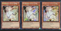 2025 YUGIOH 25TH RA04 1ST ED SECRET RARE ASH BLOSSOM & JOYOUS SPRING X3 NM SET - Image 1