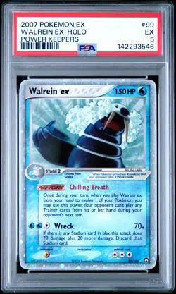 2007 POKEMON EX POWER KEEPERS #99 WALREIN EX-HOLO PSA 5 - Image 1
