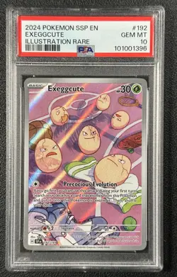 EXEGGCUTE PSA 10 2024 POKEMON SURGING SPARKS SSP EN 192/191 ILLUSTRATION RARE 96 - Image 1