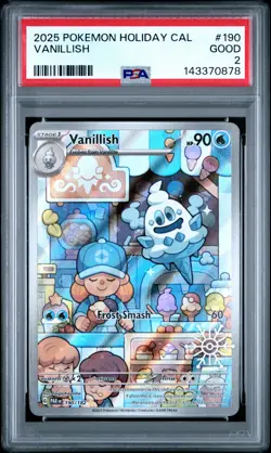 2025 POKEMON HOLIDAY CALENDAR #190 VANILLISH PSA 2 - Image 1