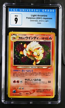 Pokemon 2001 Light Arcanine Holo JP Darkness, and to Light #059 CGC 9 - Image 1