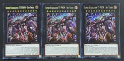 2025 YUGIOH RA04 SECRET RARE SKY STARSLAYER TYPHON SKY CRISIS X3 NM - Image 1
