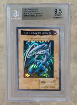 1998 Yu-Gi-Oh! Japanese Bandai 3rd Gen English Blue-Eyes White Dragon - Image 1