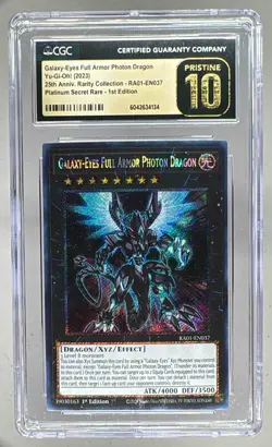 CGC 10 GALAXY-EYES FULL ARMOR PHOTON DRAGON 2023 YU-GI-OH 25th 1st Secret Rare - Image 1