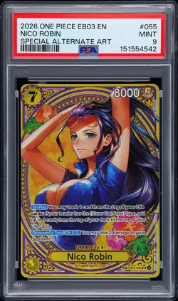 One Piece Nico Robin (SP) EB03-55 Extra Booster: Heroines Edition Mint PSA 9 - Image 1
