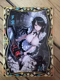 One Piece CCG Goddess Nico Robin Metal Card - Chainsaw Wielding Maid - Image 1