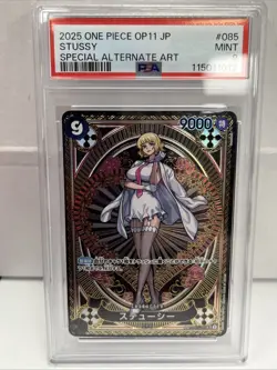 2025 One Piece Stussy Special Card Japanese SP #OP07-085 PSA 9 Mint - Image 1