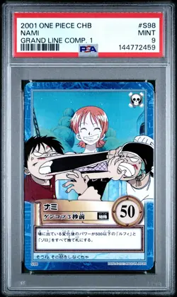 2001 ONE PIECE CARDDASS HYPER BATTLE GRAND LINE COMPILATION 1 #S98 NAMI PSA 9 - Image 1