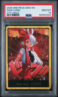 2026 ONE PIECE EB03-ONE PIECE HEROINES EDITION UTA DON!! CARD PSA 10 - Image 1