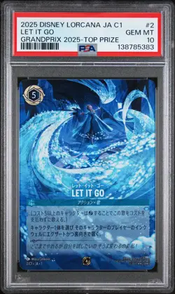 2025 DISNEY LORCANA JPN JA C1-LORCANA CHALLENGE PROMO #2 LET IT GO PSA 10 - Image 1