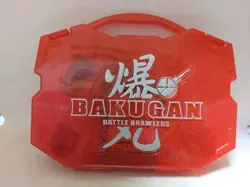 Bakugan BATTLE BRAWLERS Baku-Case Red Carrying Case With Cards & 3 Brawlers - Image 1