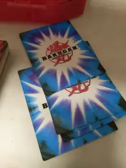 Bakugan BATTLE BRAWLERS Baku-Case Red Carrying Case With Cards & 3 Brawlers - Image 5