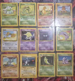 Complete Base Set 17-102 LP/MP Rare Commons And Uncommons Non Holo Pokemon Cards - Image 5