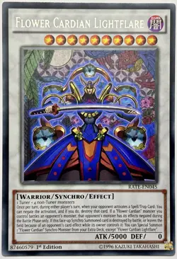 RATE-EN045 Flower Cardian Lightflare - Rare 1st Edition Near Mint YuGiOh Card - Image 1
