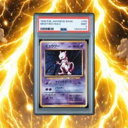 1996 Pokemon Japanese Mewtwo Holo Card PSA 9 Mint #150 - Image 1