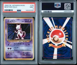 1996 Pokemon Japanese Mewtwo Holo Card PSA 9 Mint #150 - Image 3