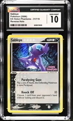 CGC 10 Sableye EX Holon Phantoms 31/110 Reverse Holo Stamped Pokemon Card - Image 1